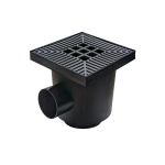 Drain Point Patio Gully Black Aluminium Grate